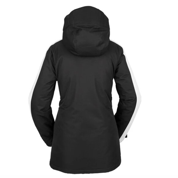 Volcom Westland Insulated Snowboard Jacket sz Small Women's Black White Vents - Picture 9 of 16